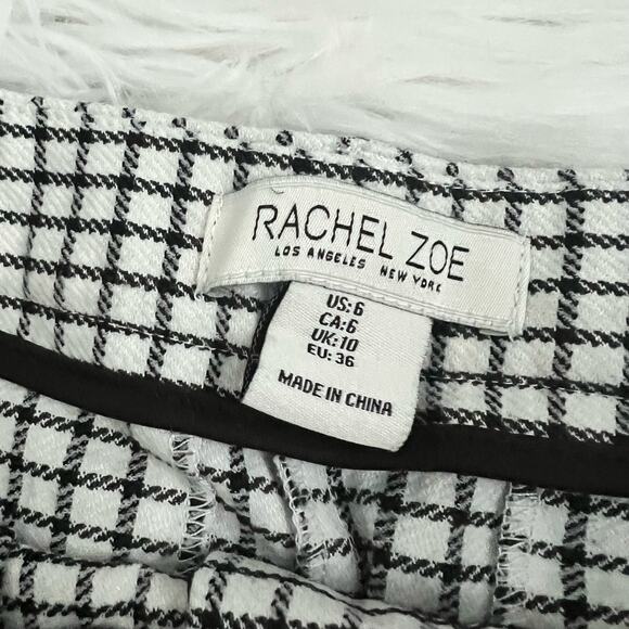 Rachel Zoe Black and White Check Pants Size 6 - Picture 4 of 8